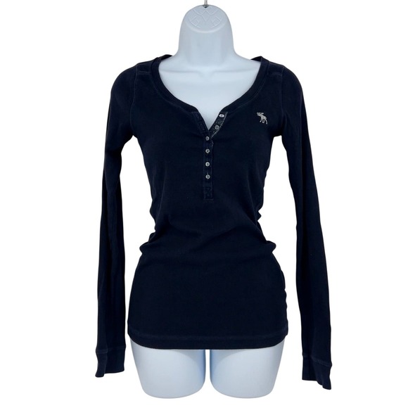 Abercrombie & Fitch Tops - Vintage Y2K Abercrombie & Fitch Thermal Henley Elena Gilbert Bella Swan style S